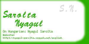 sarolta nyagul business card